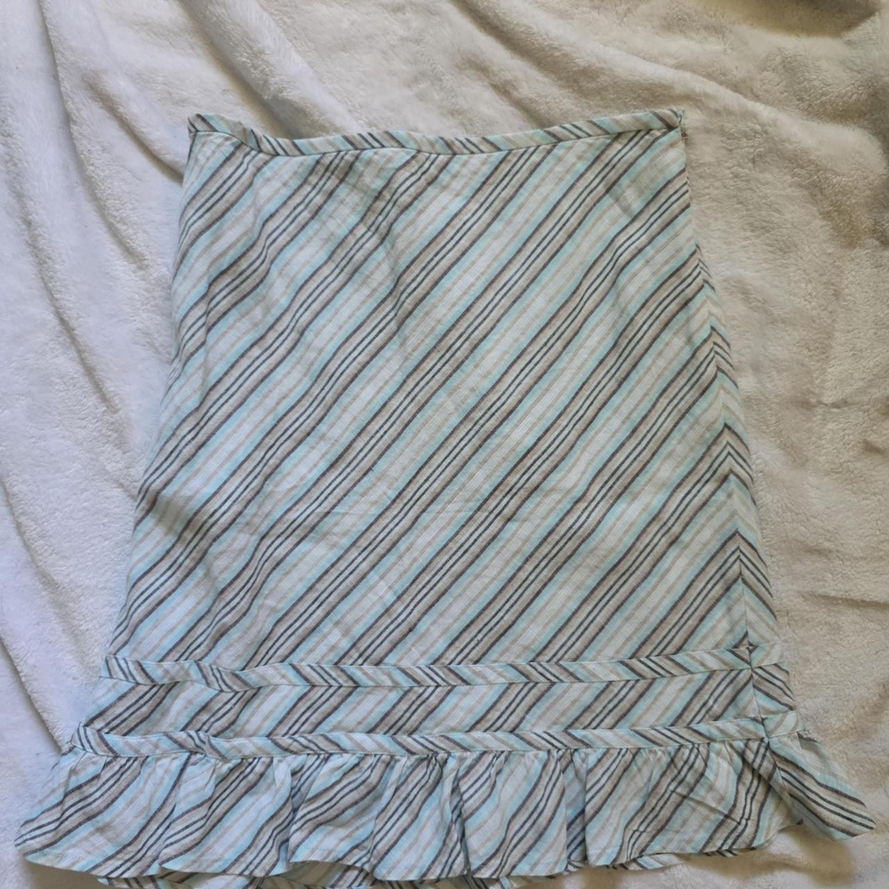 Striped Blue and White Women's Skirt